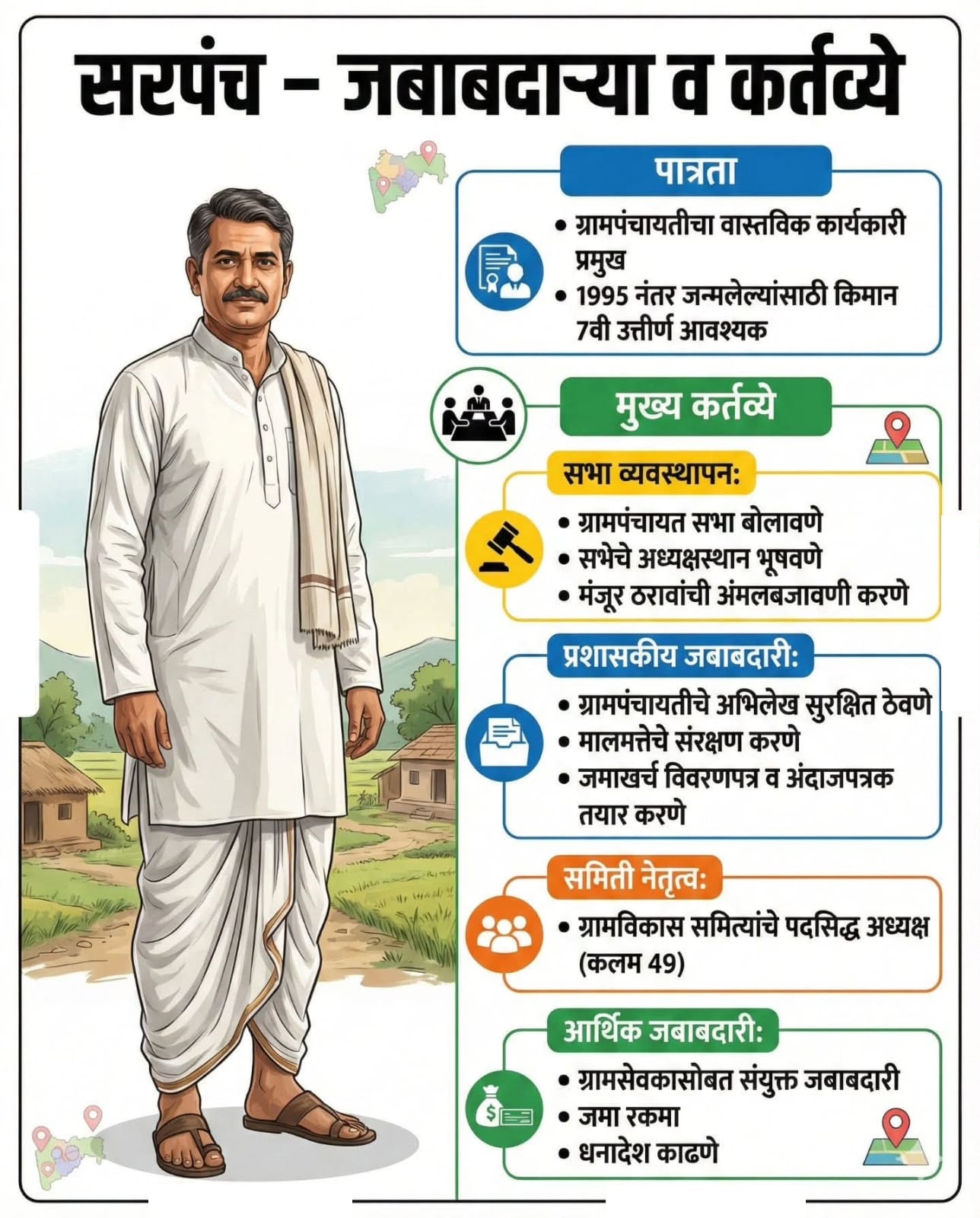 सरपंच - जबाबदाऱ्या व कर्तव्ये